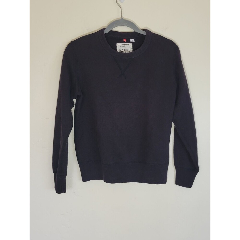Uniqlo Men’s Black Crewneck Sweatshirt - Classic Solid Size XS